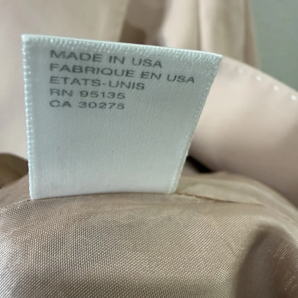 Lafayette 148 New York Career Long Sleeve Pale Pink Quiet Luxury Wool Blazer 8